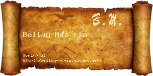 Bellay Mária névjegykártya